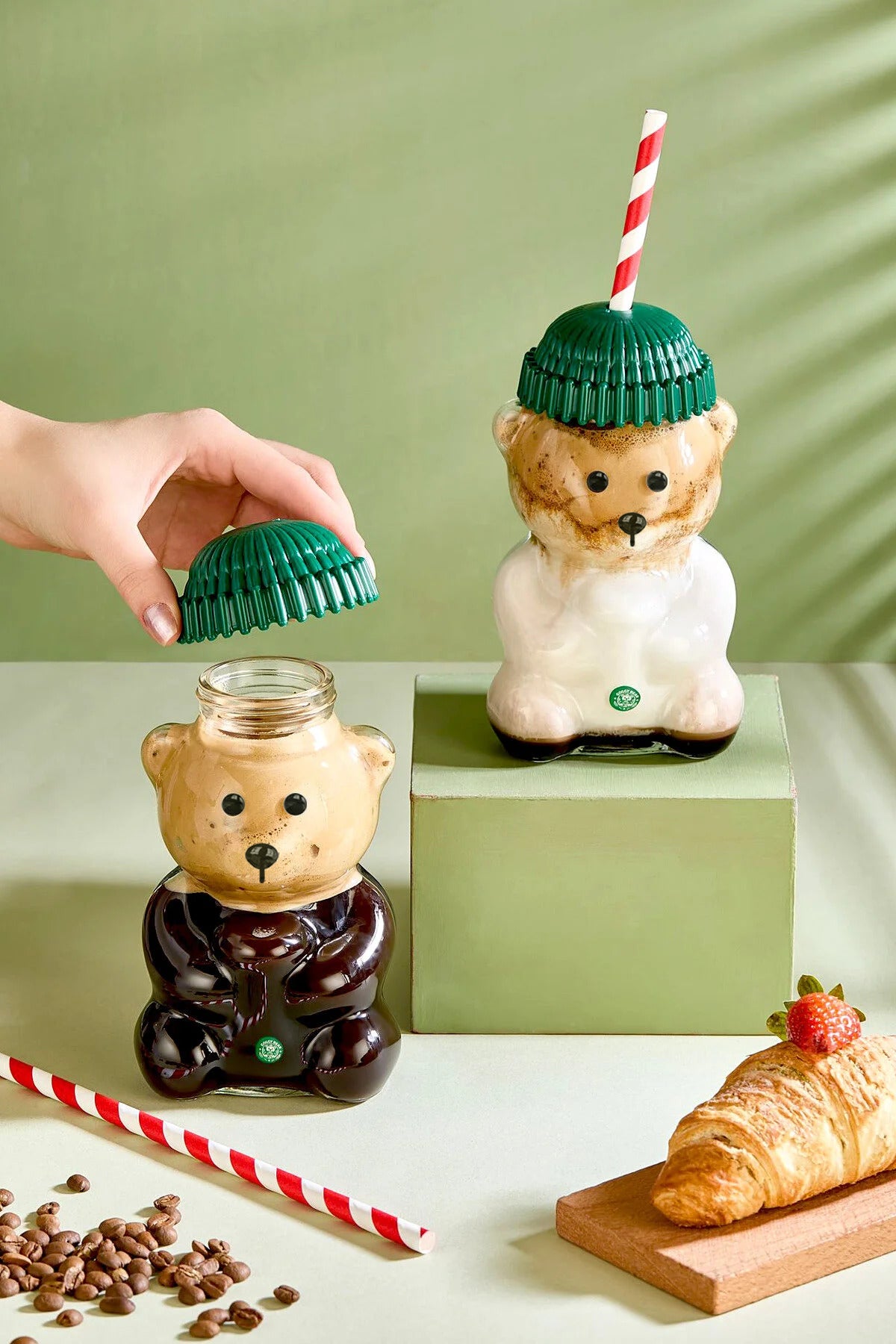 Beary Home Barista Cam Soğuk İçecek Bardağı Ayıcıklı Bardak